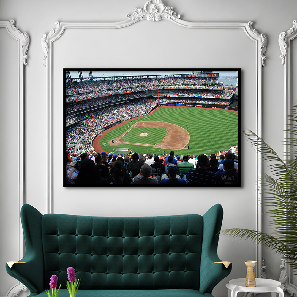 Citi Field in Ny, Stadium Canvas, Sport Art, Gift for him, Framed Art Print Wall Decor, Picture Framed