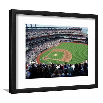 Citi Field in Ny, Stadium Canvas, Sport Art, Gift for him, White Border Framed Art Print Wall Decor