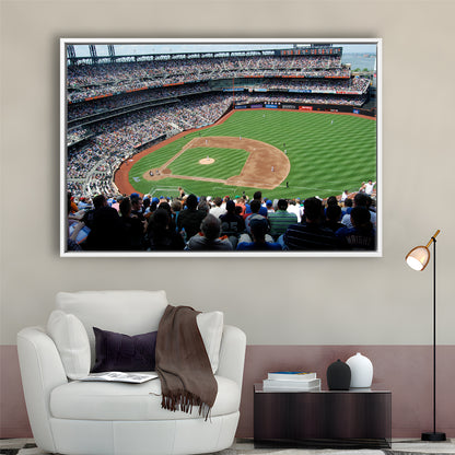 Citi Field in Ny, Stadium Canvas, Sport Art, Framed Canvas Print Wall Art, Floating Frame