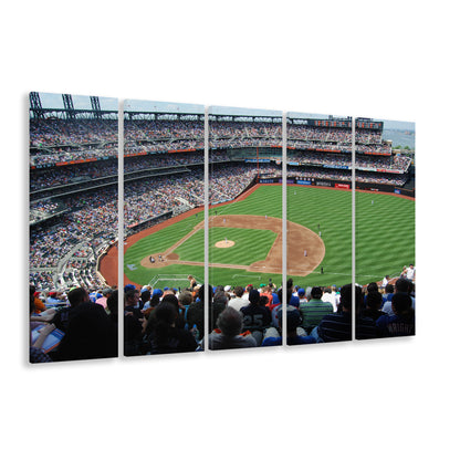 Citi Field in Ny, Stadium Canvas, Sport Art, 5 Panel B, Extra Large Canvas, Canvas Print Wall Art