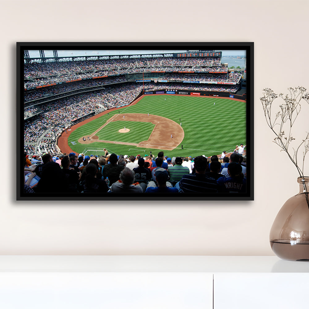 Citi Field in Ny, Stadium Canvas, Sport Art, Framed Canvas Print Wall Art, Floating Frame