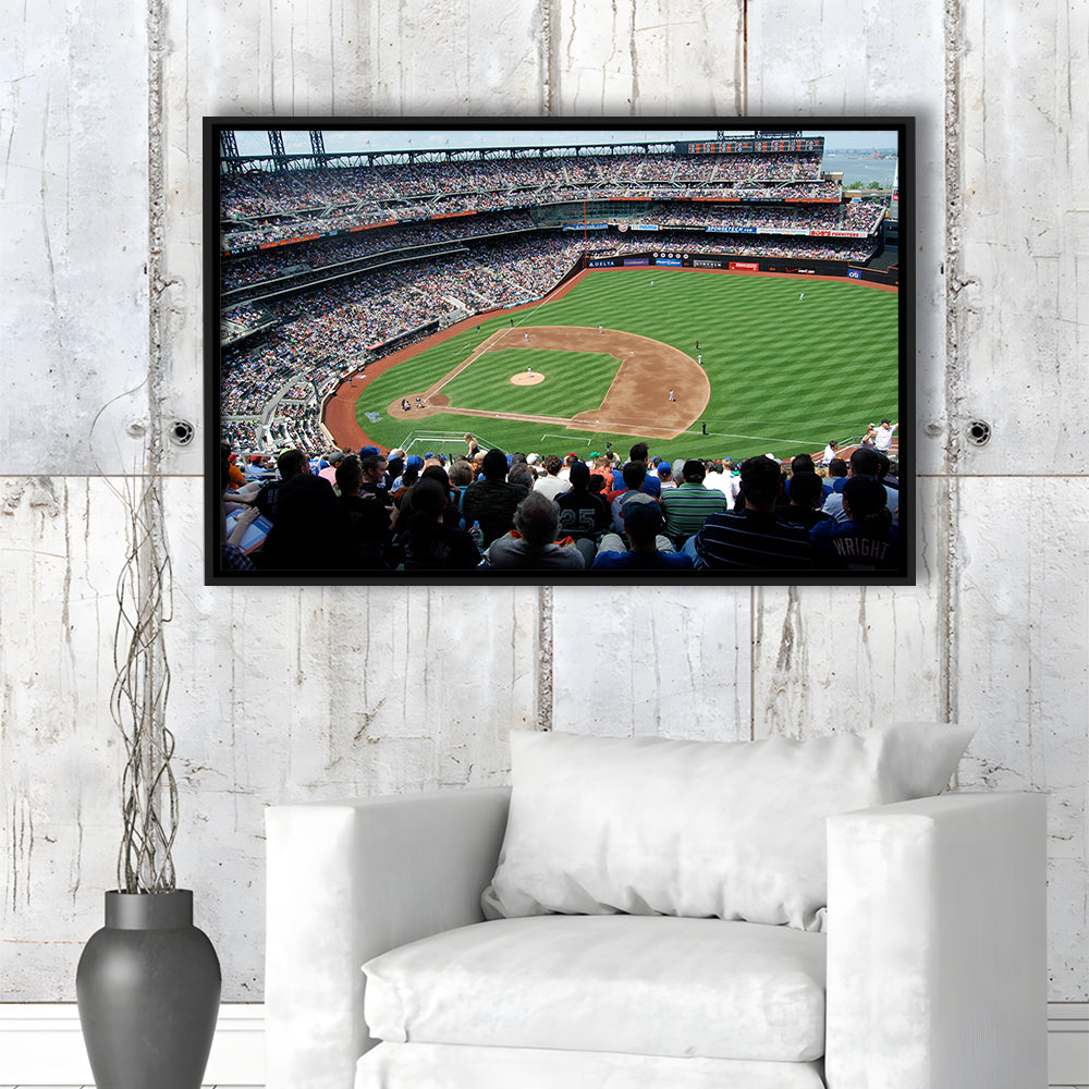 Citi Field in Ny, Stadium Canvas, Sport Art, Framed Canvas Print Wall Art, Floating Frame