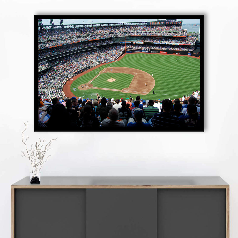 Citi Field in Ny, Stadium Canvas, Sport Art, Gift for him, Framed Art Print Wall Decor, Picture Framed