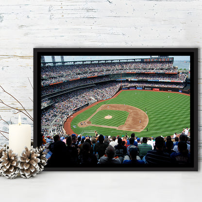 Citi Field in Ny, Stadium Canvas, Sport Art, Framed Canvas Print Wall Art, Floating Frame