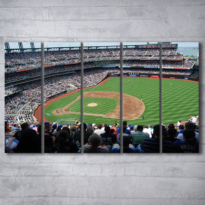 Citi Field in Ny, Stadium Canvas, Sport Art, 5 Panel B, Extra Large Canvas, Canvas Print Wall Art