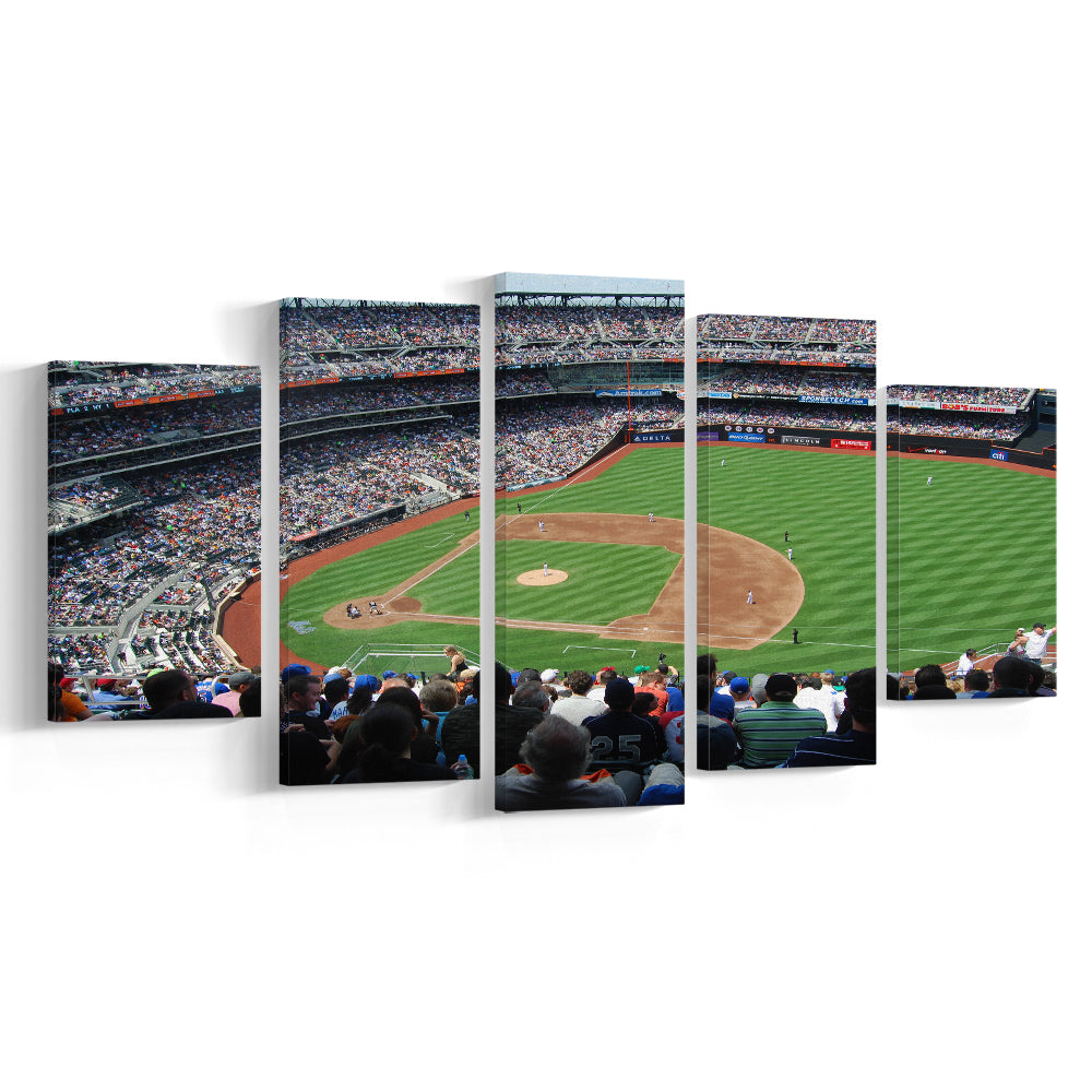 Citi Field in Ny, Stadium Canvas, Sport Art, Gift for him, 5 Panel, Large Canvas, Canvas Print Wall Art