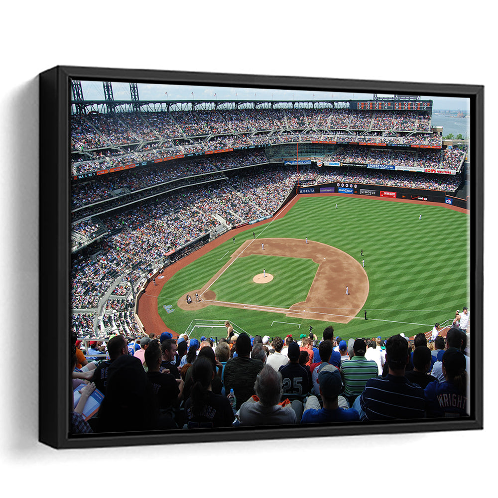 Citi Field in Ny, Stadium Canvas, Sport Art, Framed Canvas Print Wall Art, Floating Frame