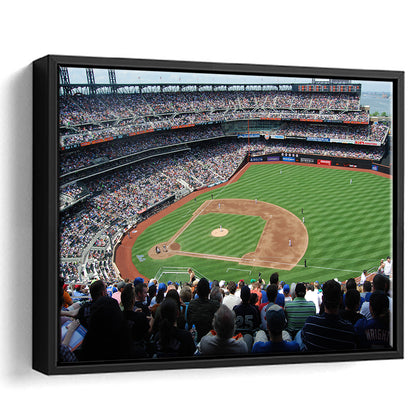 Citi Field in Ny, Stadium Canvas, Sport Art, Framed Canvas Print Wall Art, Floating Frame