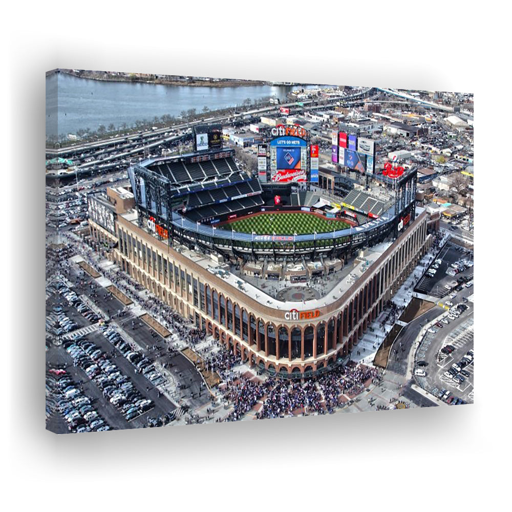 Citi Field in Queens New York, Stadium Canvas, Sport Art, Gift for him, Man Cave Decor, Art Print, Canvas Print Wall Art