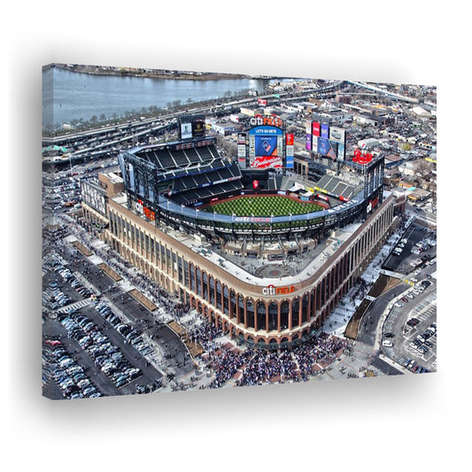 Citi Field in Queens New York, Stadium Canvas, Sport Art, Gift for him, Man Cave Decor, Art Print, Canvas Print Wall Art