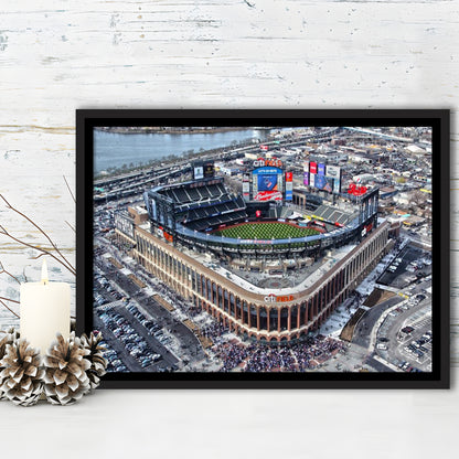 Citi Field in Queens New York, Stadium Canvas, Sport Art, Framed Canvas Print Wall Art, Floating Frame