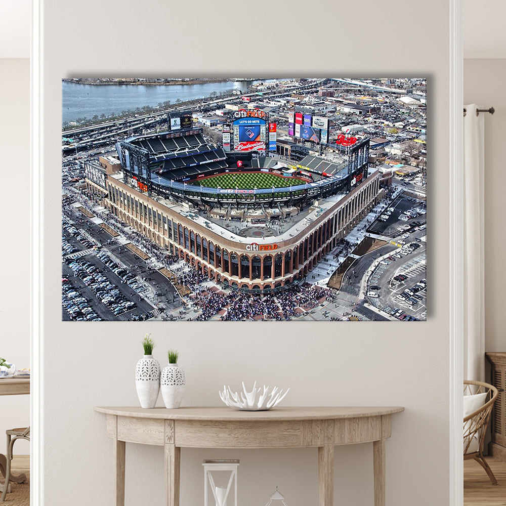 Citi Field in Queens New York, Stadium Canvas, Sport Art, Gift for him, Man Cave Decor, Art Print, Canvas Print Wall Art