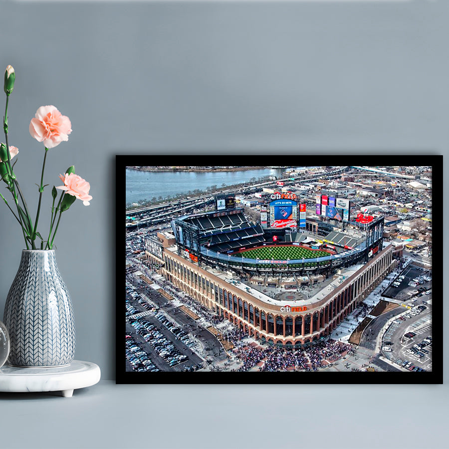 Citi Field in Queens New York, Stadium Canvas, Sport Art, Gift for him, Framed Art Print Wall Decor, Picture Framed