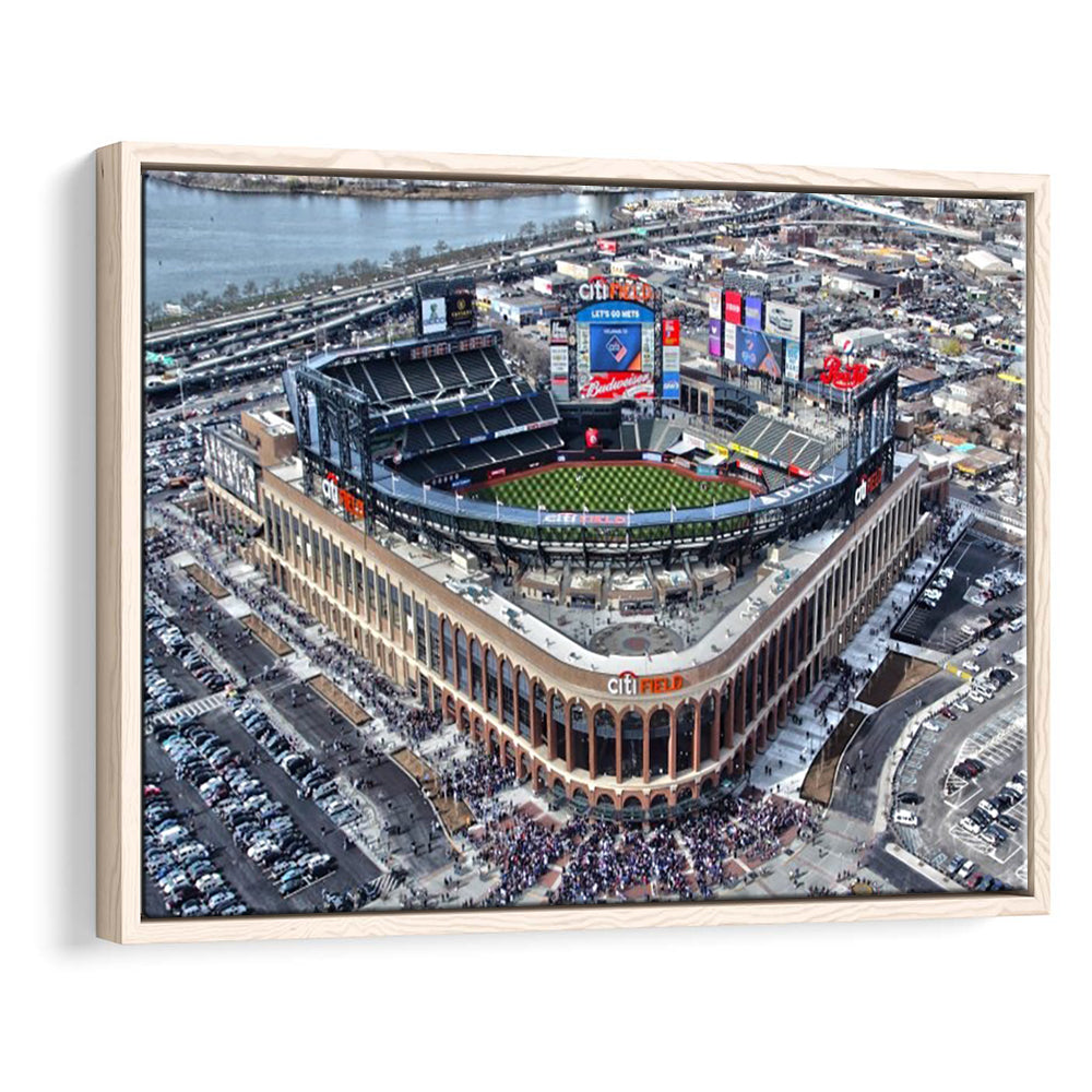Citi Field in Queens New York, Stadium Canvas, Sport Art, Framed Canvas Print Wall Art, Floating Frame