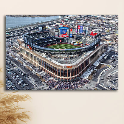 Citi Field in Queens New York, Stadium Canvas, Sport Art, Gift for him, Man Cave Decor, Art Print, Canvas Print Wall Art