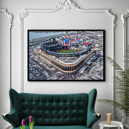 Citi Field in Queens New York, Stadium Canvas, Sport Art, Gift for him, Framed Art Print Wall Decor, Picture Framed
