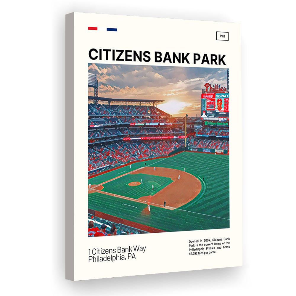 Citizens Bank Park Print, Philadelphia Phillies Stadium Canvas Art, Fan Gifts, Sport Art, Canvas Print Wall Art