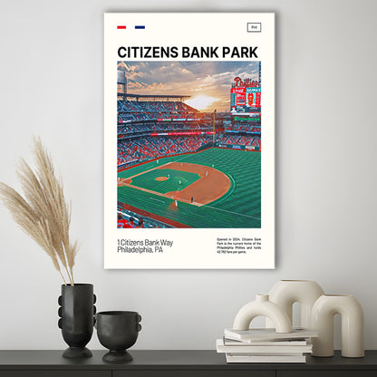 Citizens Bank Park Print, Philadelphia Phillies Stadium Canvas Art, Fan Gifts, Sport Art, Canvas Print Wall Art