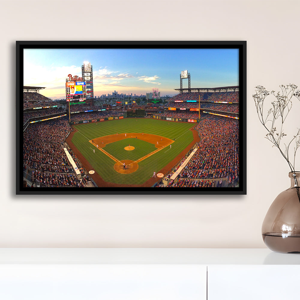 Citizens Bank Park, Stadium Canvas, Sport Art, Fan Gifts, Framed Canvas Print Wall Art, Floating Frame