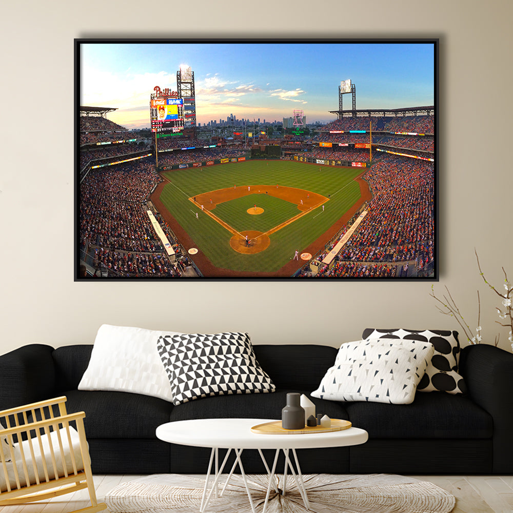 Citizens Bank Park, Stadium Canvas, Sport Art, Fan Gifts, Framed Canvas Print Wall Art, Floating Frame