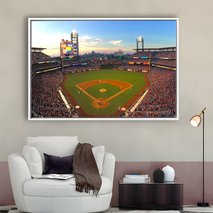 Citizens Bank Park, Stadium Canvas, Sport Art, Fan Gifts, Framed Canvas Print Wall Art, Floating Frame