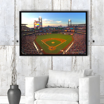 Citizens Bank Park, Stadium Canvas, Sport Art, Fan Gifts, Framed Canvas Print Wall Art, Floating Frame