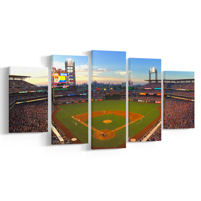 Citizens Bank Park, Stadium Canvas, Sport Art, Fan Gifts, 5 Panel, Large Canvas, Canvas Print Wall Art