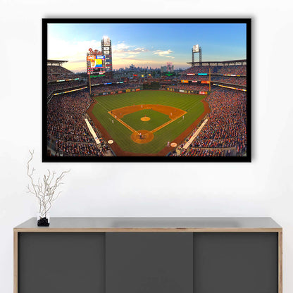 Citizens Bank Park, Stadium Canvas, Sport Art, Fan Gifts, Framed Art Print Wall Decor, Picture Framed