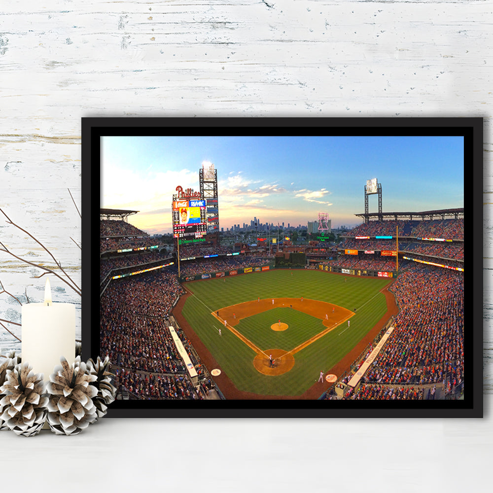 Citizens Bank Park, Stadium Canvas, Sport Art, Fan Gifts, Framed Canvas Print Wall Art, Floating Frame