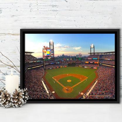 Citizens Bank Park, Stadium Canvas, Sport Art, Fan Gifts, Framed Canvas Print Wall Art, Floating Frame