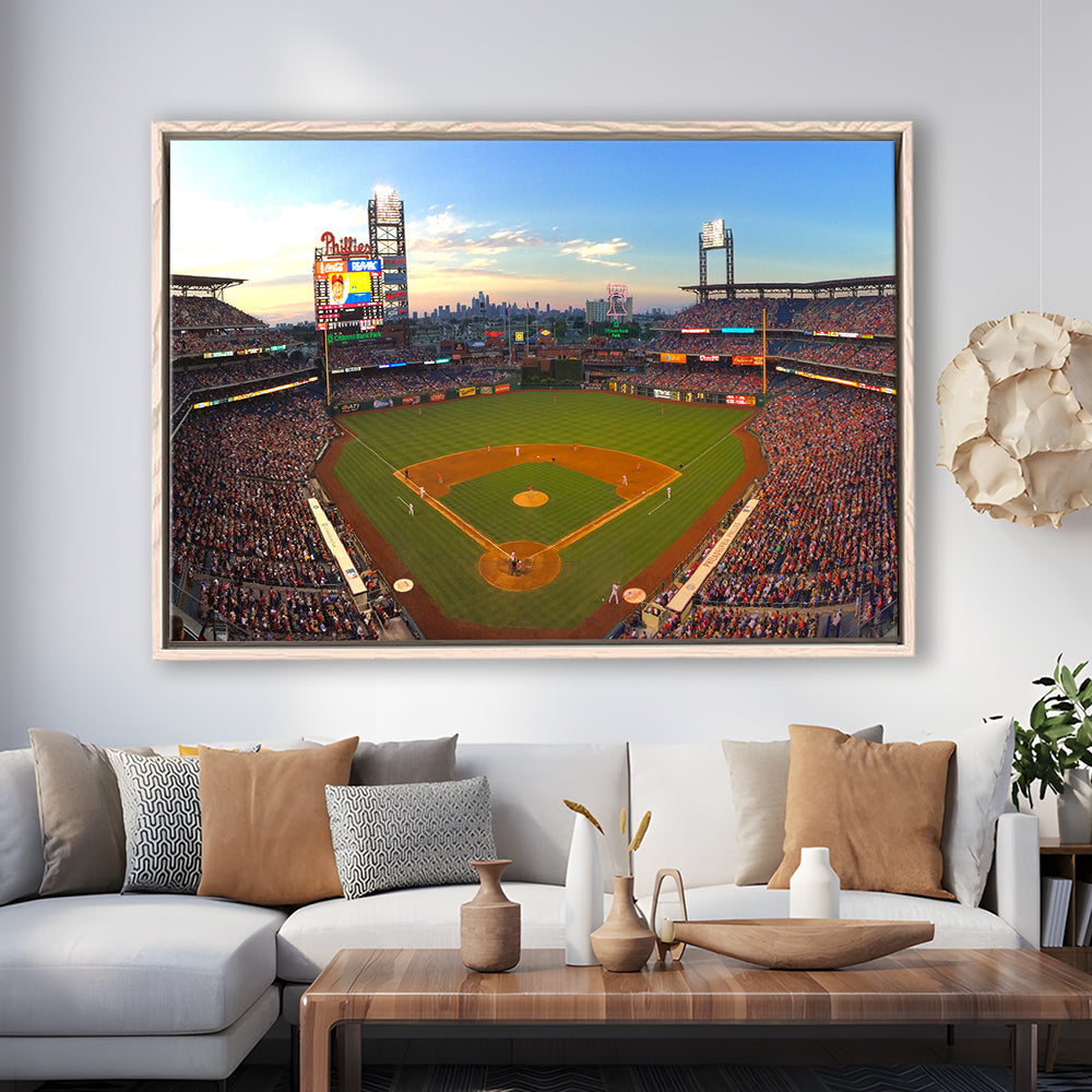 Citizens Bank Park, Stadium Canvas, Sport Art, Fan Gifts, Framed Canvas Print Wall Art, Floating Frame