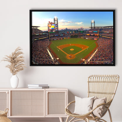Citizens Bank Park, Stadium Canvas, Sport Art, Fan Gifts, Framed Canvas Print Wall Art, Floating Frame