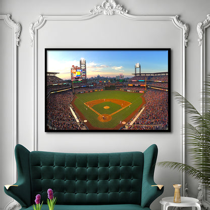 Citizens Bank Park, Stadium Canvas, Sport Art, Fan Gifts, Framed Art Print Wall Decor, Picture Framed
