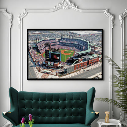 Citizens Bank Park, Stadium Canvas, Sport Art, Gift for him, Framed Art Print Wall Decor, Picture Framed