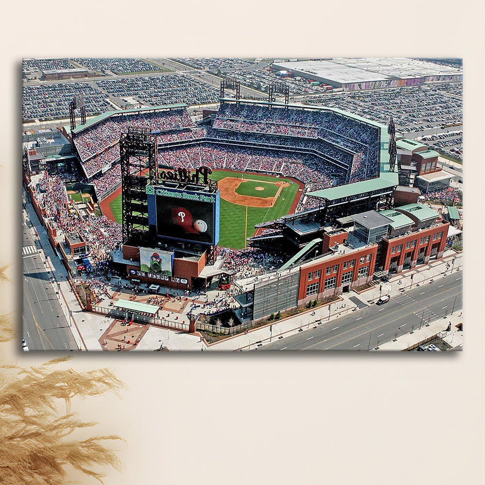 Citizens Bank Park, Stadium Canvas, Sport Art, Gift for him, Man Cave Decor, Art Print, Canvas Print Wall Art