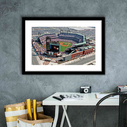 Citizens Bank Park, Stadium Canvas, Sport Art, Gift for him, White Border Framed Art Print Wall Decor
