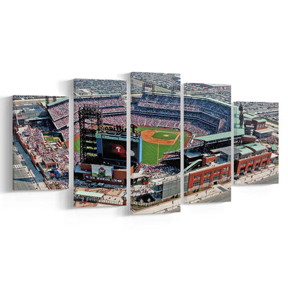 Citizens Bank Park, Stadium Canvas, Sport Art, Gift for him, 5 Panel, Large Canvas, Canvas Print Wall Art