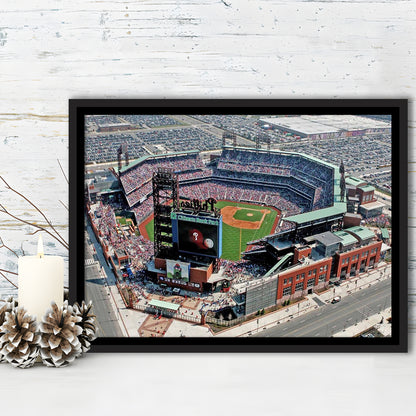 Citizens Bank Park, Stadium Canvas, Sport Art, Framed Canvas Print Wall Art, Floating Frame