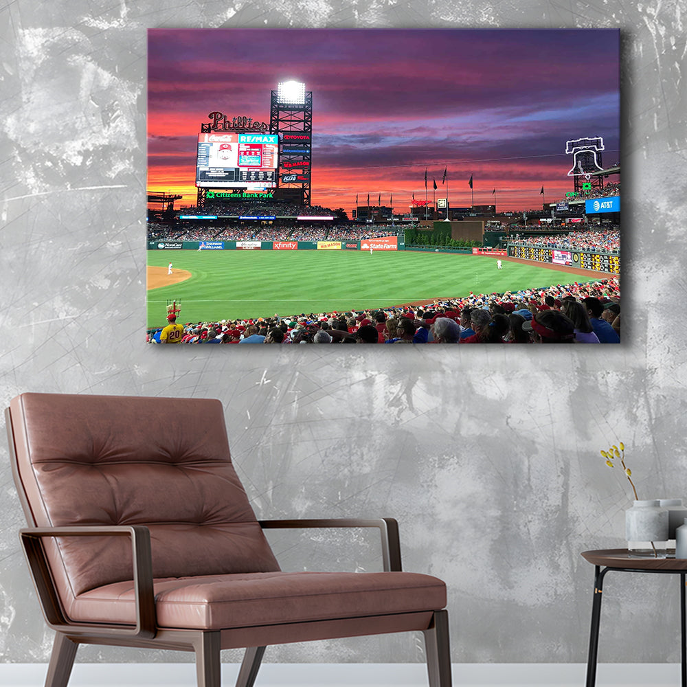 Citizens Bank Park Stadium, Stadium Canvas, Sport Art, Gift for him, Man Cave Decor, Art Print, Canvas Print Wall Art