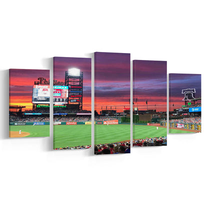 Citizens Bank Park Stadium, Stadium Canvas, Sport Art, Gift for him, 5 Panel, Large Canvas, Canvas Print Wall Art