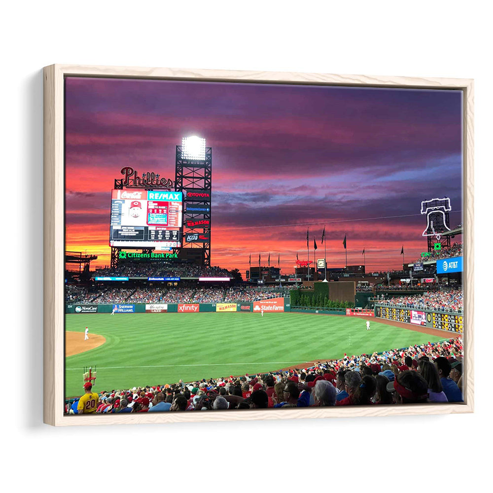 Citizens Bank Park Stadium, Stadium Canvas, Sport Art, Framed Canvas Print Wall Art, Floating Frame