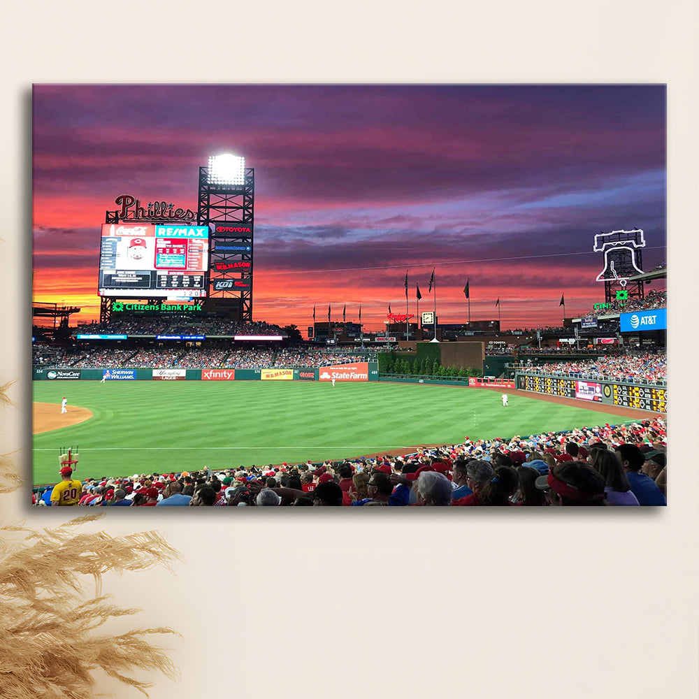 Citizens Bank Park Stadium, Stadium Canvas, Sport Art, Gift for him, Man Cave Decor, Art Print, Canvas Print Wall Art