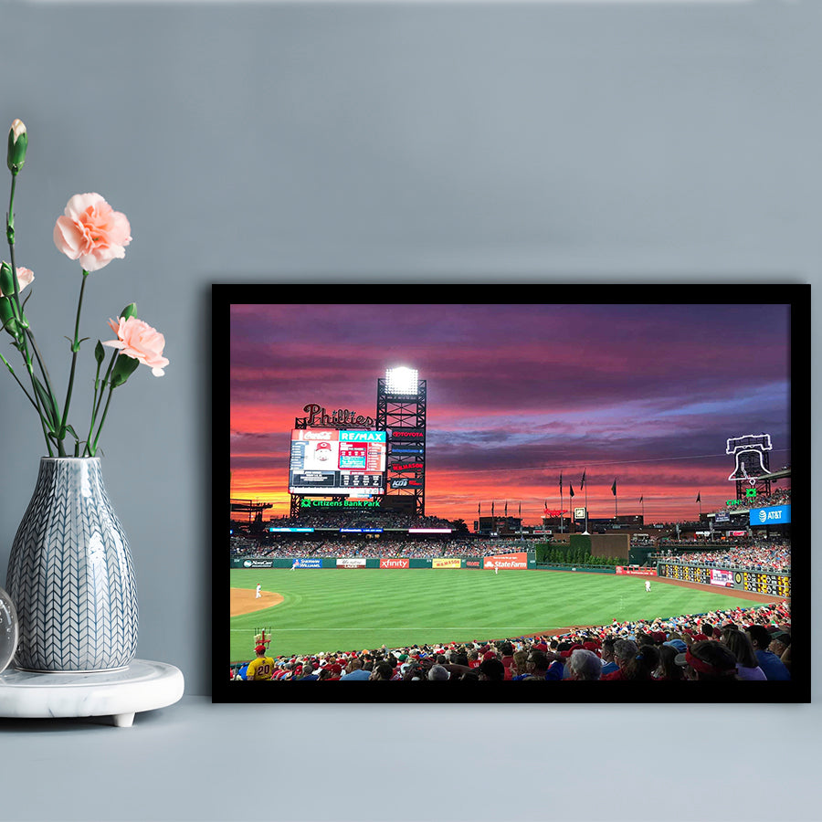Citizens Bank Park Stadium, Stadium Canvas, Sport Art, Gift for him, Framed Art Print Wall Decor, Picture Framed
