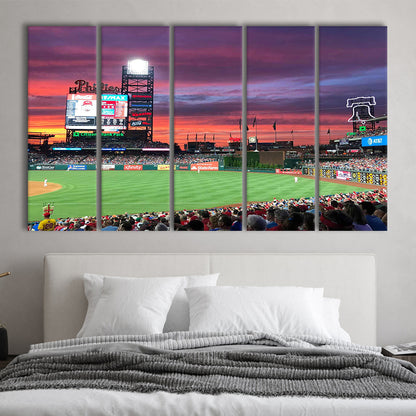 Citizens Bank Park Stadium, Stadium Canvas, Sport Art, 5 Panel B, Extra Large Canvas, Canvas Print Wall Art