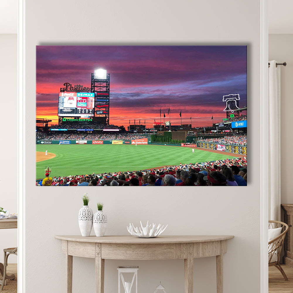 Citizens Bank Park Stadium, Stadium Canvas, Sport Art, Gift for him, Man Cave Decor, Art Print, Canvas Print Wall Art