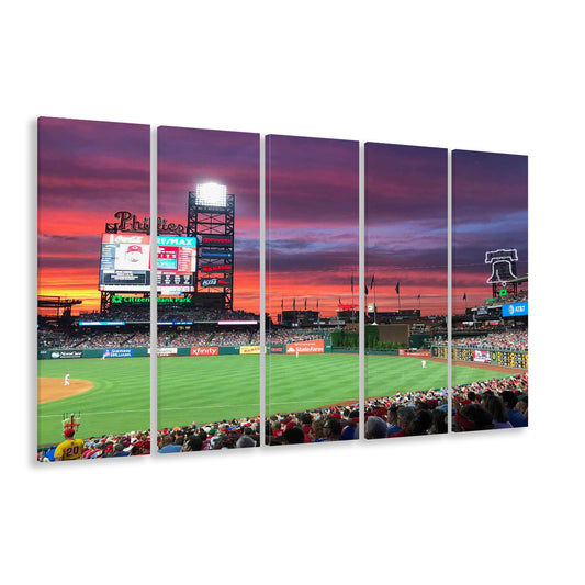 Citizens Bank Park Stadium, Stadium Canvas, Sport Art, 5 Panel B, Extra Large Canvas, Canvas Print Wall Art