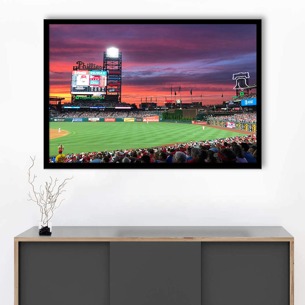 Citizens Bank Park Stadium, Stadium Canvas, Sport Art, Gift for him, Framed Art Print Wall Decor, Picture Framed