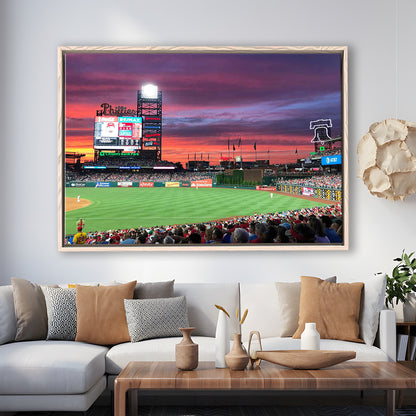 Citizens Bank Park Stadium, Stadium Canvas, Sport Art, Framed Canvas Print Wall Art, Floating Frame