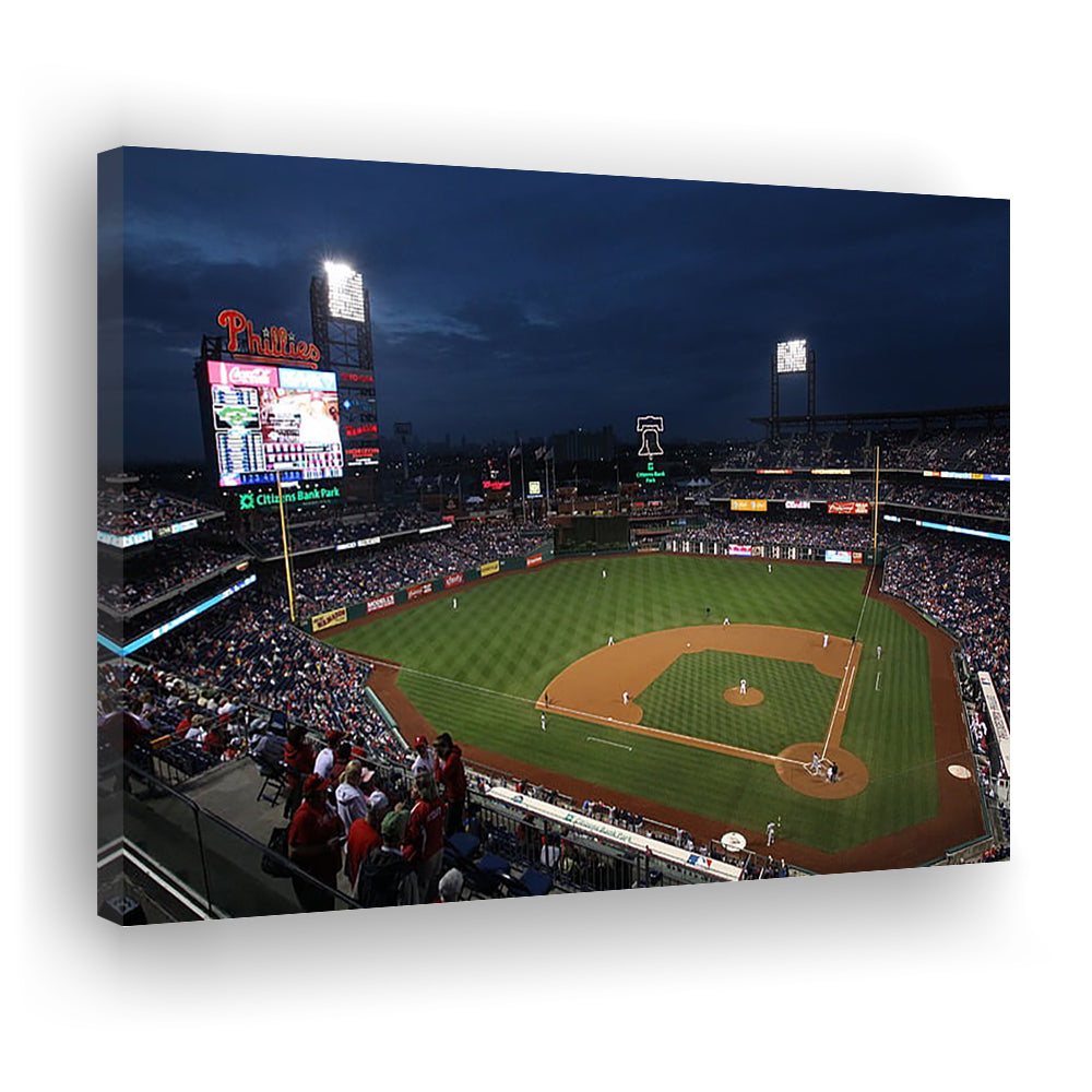 Citizens Bank Park at Night, Stadium Canvas, Sport Art, Gift for him, Man Cave Decor, Art Print, Canvas Print Wall Art