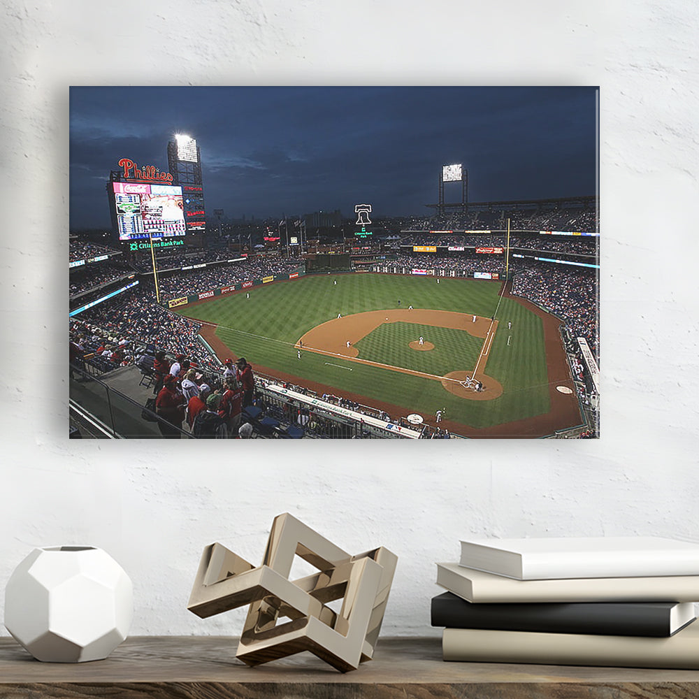 Citizens Bank Park at Night, Stadium Canvas, Sport Art, Gift for him, Man Cave Decor, Art Print, Canvas Print Wall Art